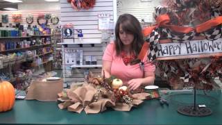 How to Make Fall Burlap Wreaths 2013 [upl. by Orlosky]