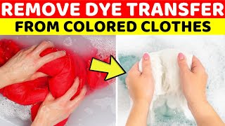 How to Remove Dye Transfer Stains From Colored amp White Clothes With Home Remedies [upl. by Ivad72]