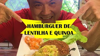 O MELHOR HAMBÚRGUER DE LENTILHA E QUINOA MUITO FÁCIL E GOSTOSO [upl. by Yevad]