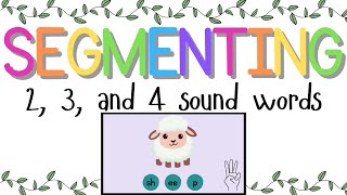 Segmenting 2 3 and 4 Sound Words Phonemic Awareness [upl. by Nevets102]