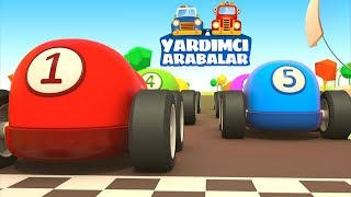 Çİzgi film Yardımcı arabalar Araba yarışı Çocuklar için [upl. by Tonia481]