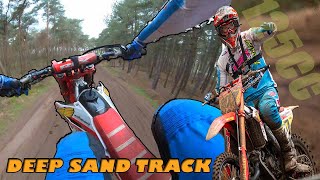 PRO RIDER WIDE OPEN WITH A 125 ON A GNARLY SAND TRACK  BOEKEL [upl. by Harlin]