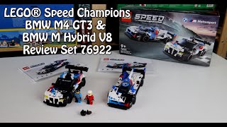 Review LEGO BMW M4 GT3 amp BMW M Hybrid V8 Rennwagen Speed Champions Set 76922 [upl. by Ecineg253]