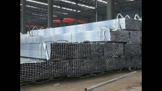 Hot dip Galvanized Steel Rectangular ／Square Tube／Construction Pipe [upl. by Ennayr]