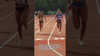 Alexis Holmes amp Ziyah Holman in 400 meters battle trackandfield alexisholmes 400meters olympics [upl. by Kieger]