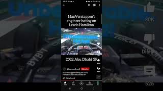 Max verstappen hating on Lewis Hamilton  Abu Dhabi Grand prix 2022 f1 formula1 grandprix [upl. by Esiuol]