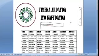 SIDA LOO SAMEEYO JADWAL AMA INAAD NAFTAADA LA XISAABTANTO 2024ogaansho [upl. by Bushey992]