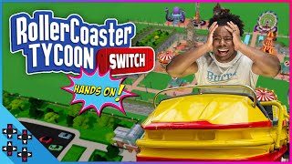 Austin gets his Hands On ROLLER COASTER TYCOON SWITCH  UpUpDownDown Plays [upl. by Atimed89]