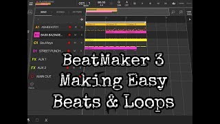 BeatMaker 3  For Beginners  Making Very Easy Beats amp Loops  iPad Tutorial [upl. by Ahsehat]