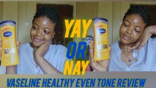 Vaseline intensive care healthy even tone lotion review 2024 vaselinebodylotion healthyeventone [upl. by Elrak]