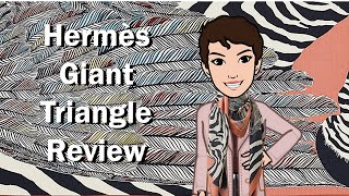 Scarf Review Hermès 2021 Giant Triangle Scarves [upl. by Billmyre]