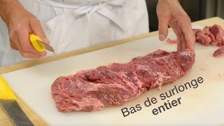 L’arrièreplan de la boucherie Bifteck de bas de surlonge bavette [upl. by Dorrie]