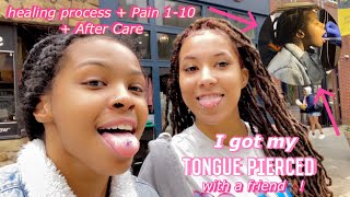 VLOG Getting My Tongue Pierced w A Close Friend  My Experience  Healing Process [upl. by Nila]