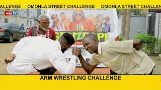 Arm Wrestling Challenge Omonla Street challenge [upl. by Yrhcaz]