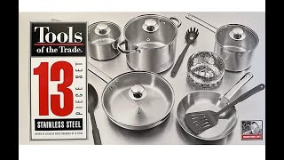 Stainless steel Tools of the trade 13 piece Cookware set [upl. by Nob]