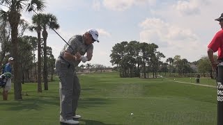 LEE WESTWOOD  DRIVER GOLF SWING 4TH HOLE PGA NATIONAL  REGULAR amp SLOW MOTION 1080p HD [upl. by Htyderem120]