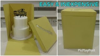 How to deliver tiered cakes and heighted cakes  DIY cake box  LOW COST delivery cake box [upl. by Neelie998]