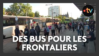 Plus de trains pour les frontaliers vers le Luxembourg  les bus sont pris dassaut [upl. by Adirf551]