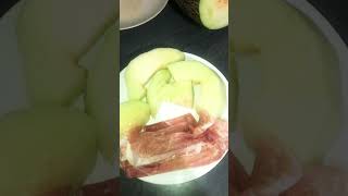 Cenas de verano 🥘 shorts viral food parati viralvideos jamonespaña melon cena my love [upl. by Araccot]