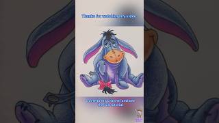 Easy Eeyore Drawing Tutorial  StepbyStep Guide with Colored Pencils for Winnie the Pooh Fans [upl. by Haliak]