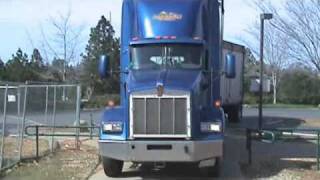 Backing up a Double Semi Tractor Trailer 3 [upl. by Adnalahs]