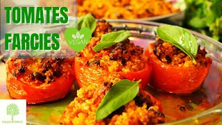 TOMATES FARCIES  recette vegan protéinée facile ​ LUNDI VERT n°180 [upl. by Itak]