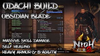 Nioh 2  Odachi Build  Obsidian Blade [upl. by Ralaigh522]