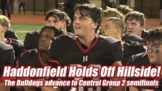 Haddonfield 14 Hillside 7  HS Football  Central Group 2 Quarterfinal  Cormac Flanagan TD [upl. by Lorrin]