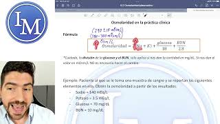 Fisiología clase 421  Osmolaridad Plasmática [upl. by Ydasahc]