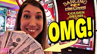 JACKPOT on Dancing Drums Golden Drums Slot Machine in Reno [upl. by Dusza]