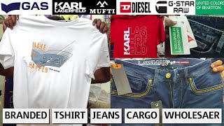 100 Original Branded Garments Wholesaler Kolkata  Brand T Shirt Rs350  Jeans 80 Discount [upl. by Audwin76]