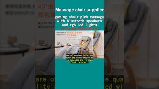 gaming chair pink massage with bluetooth speakers and rgb led lights [upl. by Ayekel]