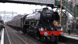 Flying Scotsman at Barnt Green Station on 13122023 [upl. by Hirza149]