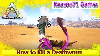 How to Kill a Deathworm in Ark Survival Evolved  Ragnarok [upl. by Willetta]