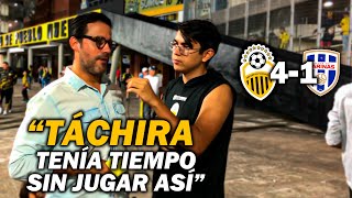 REACCIÓN de los hinchas  TÁCHIRA 41 INTER de BARINAS [upl. by Arocat150]