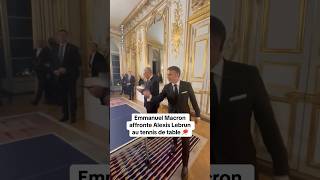 Emmanuel Macron affronte Alexis Lebrun au tennis de table 🏓 [upl. by Linson]