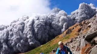 Mount Ontake Eruption Rotated [upl. by Netsirk567]