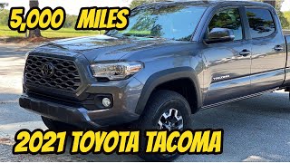 2021 Toyota Tacoma TRD OffRoad 5000 Miles Review Magnetic Gray [upl. by Esyned]