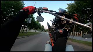 KTM EXC 300 SUPERMOTO  WHEELIES [upl. by Yroffej]