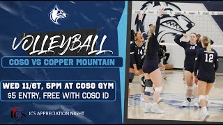 Coso VB vs Copper Mountain College [upl. by Witcher323]