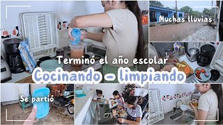 COCINANDO Y LIMPIANDO 🍛 el ALMUERZO DE HOY 🍅 últimos días de clases🏡 MI VIDA COMO MAMÁ Y AMA DE CASA [upl. by Anitsyrc]