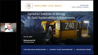 GTA West Webinar  Mohammed Ali of Kirkland Lake Gold on Sustainability Leadership  Nov 26 2020 [upl. by Elatan646]