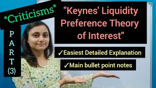 Criticisms of Keynes Liquidity Preference Theory Of Interest Rate  Part3  Economics [upl. by Ajit]