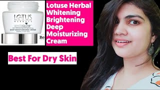 Review of Lotus Herbals Whitening Brightening Deep Moisturizing Cream For Dry Skin [upl. by Whitver]