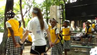 Circle game with Haitian school children and Karly [upl. by Enelrihs918]