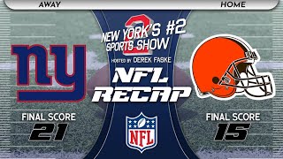 Giants overcome disastrous start as Malik Nabers shines in first win of season at Browns [upl. by Nnyltak]