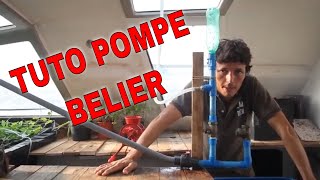 🌻 HAB COMMENT CONSTRUIRE UNE POMPE BELIER HYDRAULIQUE  TUTO [upl. by Aelc]