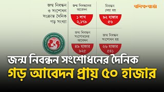 জন্ম নিবন্ধন সংশোধনের দৈনিক গড় আবেদন প্রায় ৫০ হাজার  Birth Registration [upl. by Tapes]