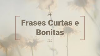 Frases curtas e bonitas  Pequenas reflexões para status legenda [upl. by Keon251]