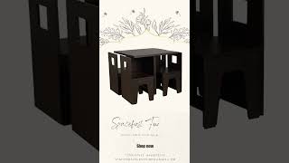 Eco Dining set CompactDining DiningRoomDecor HomeInspo MinimalistHome EngineeredWood furniture [upl. by Dove]